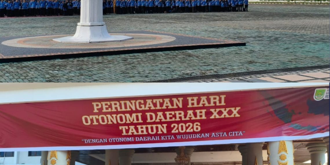 Lapas Pasir Pangarayan Hadiri Upacara Peringatan Hari Otonomi Daerah ke-XXX di Rokan Hulu