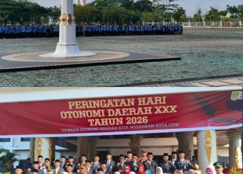 Lapas Pasir Pangarayan Hadiri Upacara Peringatan Hari Otonomi Daerah ke-XXX di Rokan Hulu
