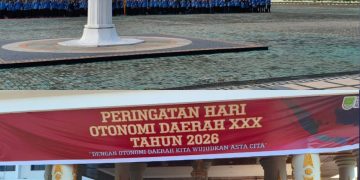 Lapas Pasir Pangarayan Hadiri Upacara Peringatan Hari Otonomi Daerah ke-XXX di Rokan Hulu