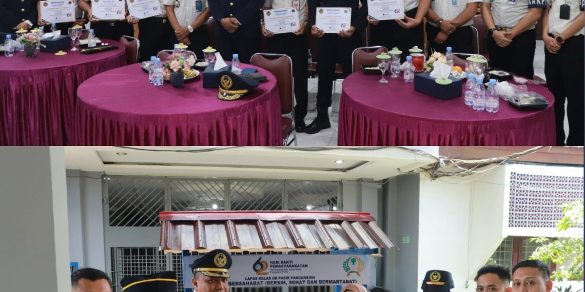 Puncak HBP ke-62, Lapas Pasir Pangarayan Ikuti Tasyakuran Virtual dan Salurkan Beasiswa serta Bantuan Gerobak Usaha