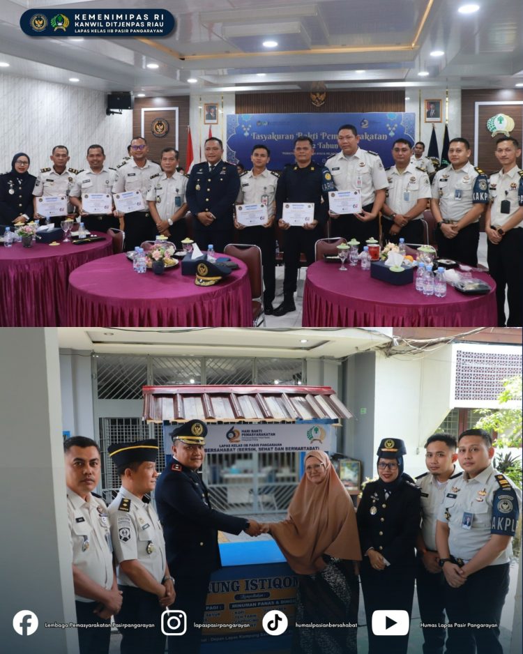 Puncak HBP ke-62, Lapas Pasir Pangarayan Ikuti Tasyakuran Virtual dan Salurkan Beasiswa serta Bantuan Gerobak Usaha