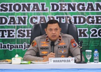 Wakapolda Riau Pimpin Konferensi Pers Pengungkapan 27 Kg Sabu Jaringan Internasional di Polres Meranti