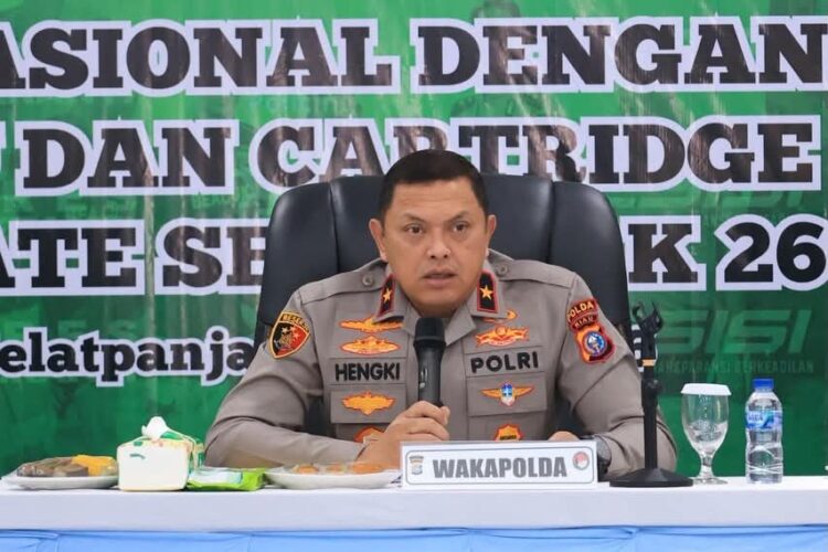 Wakapolda Riau Pimpin Konferensi Pers Pengungkapan 27 Kg Sabu Jaringan Internasional di Polres Meranti