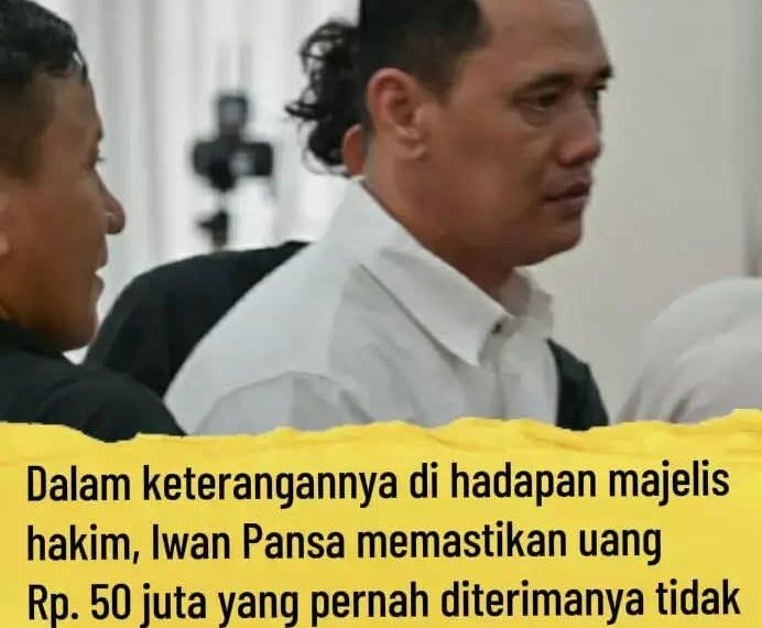 Iwan Pansa Dapat Apresiasi Jaksa dan Tepuk Tangan Pengunjung Sidang