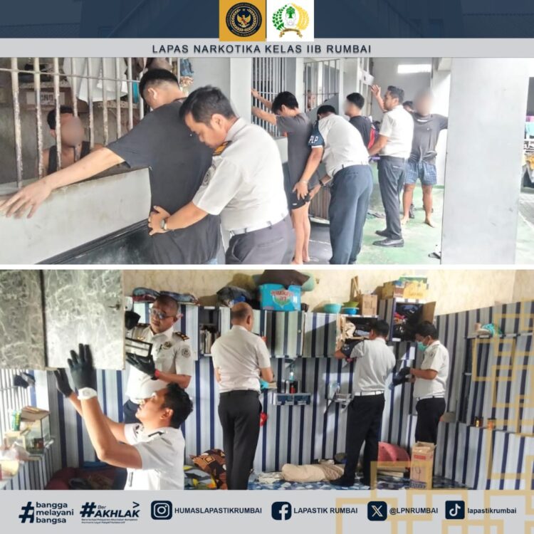 Tanpa Kompromi, Lapas Narkotika Rumbai Perketat Pengawasan Lewat Razia dan Tes Urine