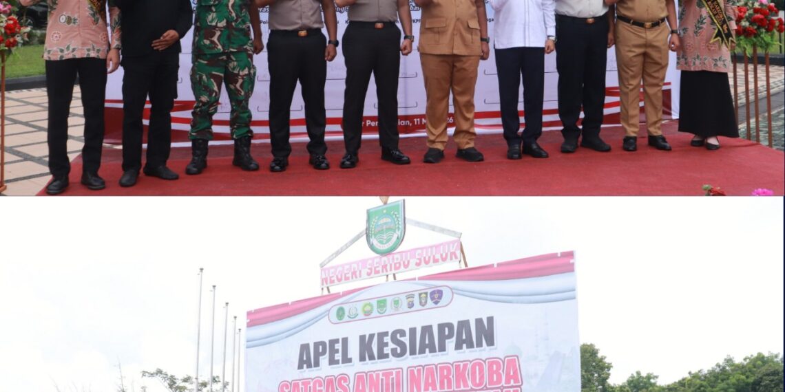 Kalapas Pasir Pangarayan Hadiri Apel dan Deklarasi Satgas Anti Narkoba Kabupaten Rokan Hulu Tahun 2026
