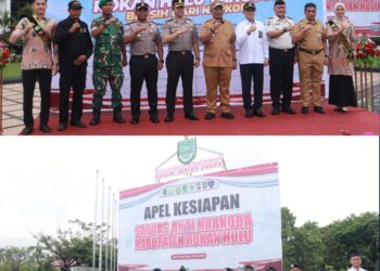 Kalapas Pasir Pangarayan Hadiri Apel dan Deklarasi Satgas Anti Narkoba Kabupaten Rokan Hulu Tahun 2026