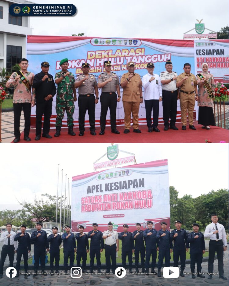 Kalapas Pasir Pangarayan Hadiri Apel dan Deklarasi Satgas Anti Narkoba Kabupaten Rokan Hulu Tahun 2026