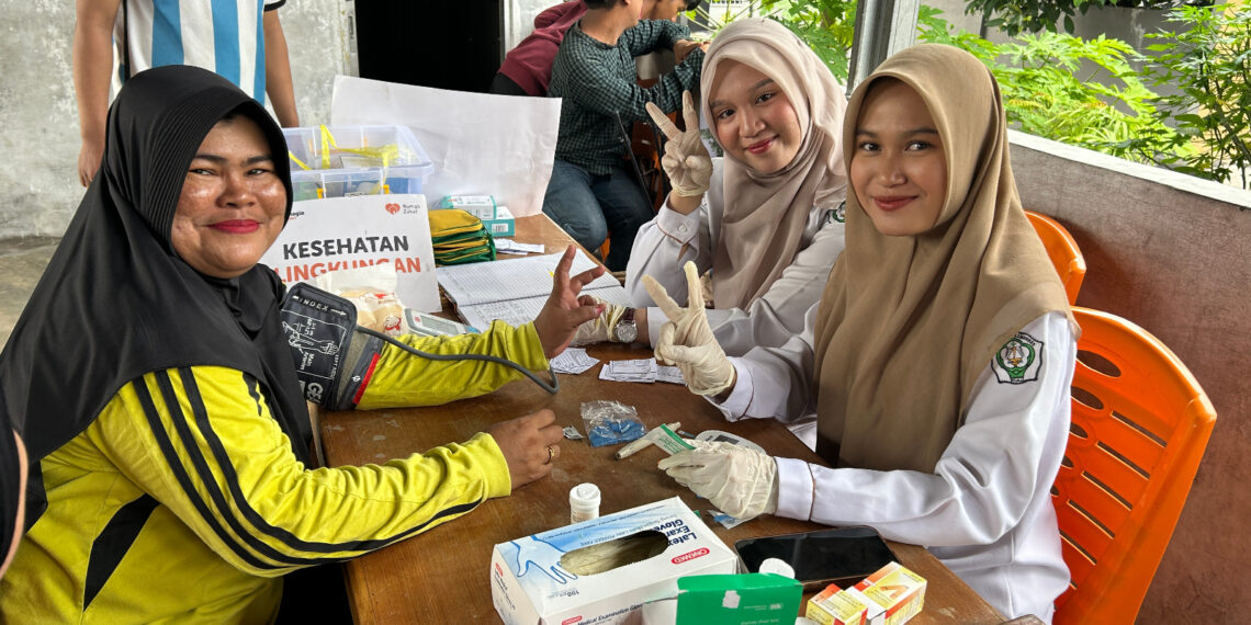 Rumah Zakat Riau Gelar Senam Lansia, Cek Kesehatan Gratis, dan Pemberian Makanan Tambahan di Wilayah Pembinaan Perhentian Merpoyan