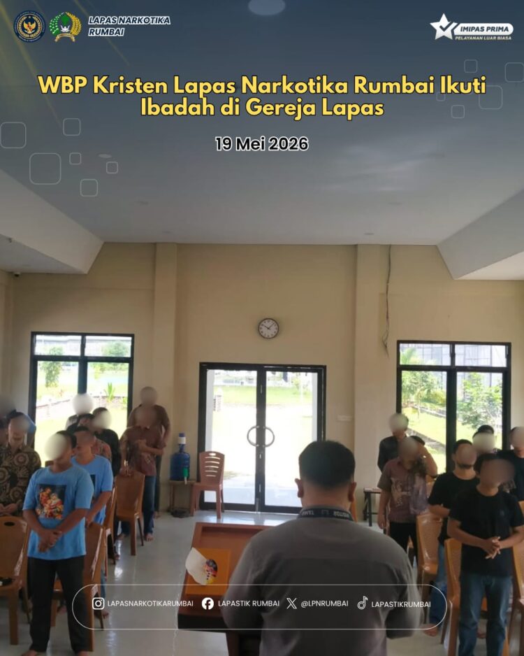 WBP Kristen Lapas Narkotika Rumbai Ikuti Ibadah di Gereja Lapas