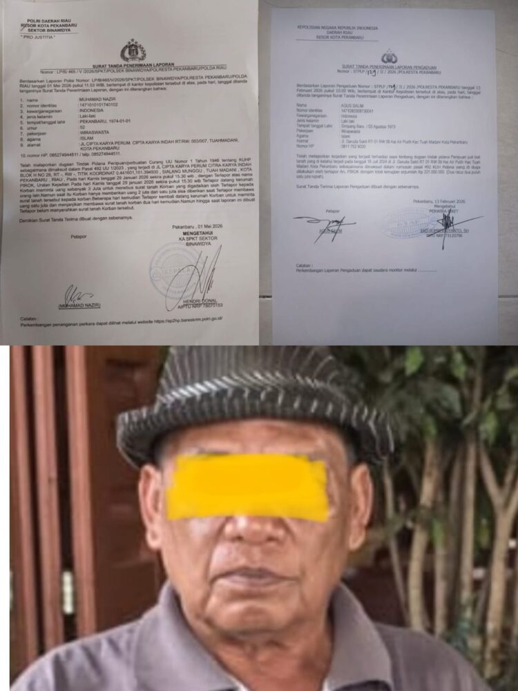 Diduga Gelapkan dan Gadaikan Surat Tanah, Pirok Dilaporkan ke Polsek Binawidya