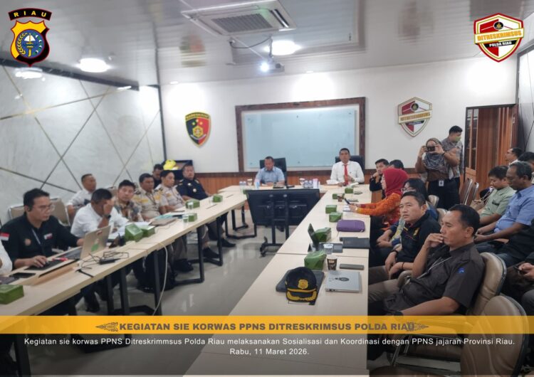 POLDA RIAU PERKUAT SINERGI DENGAN PPNS MELALUI RAPAT KOORDINASI DAN SOSIALISASI IMPLEMENTASI KUHAP BARU