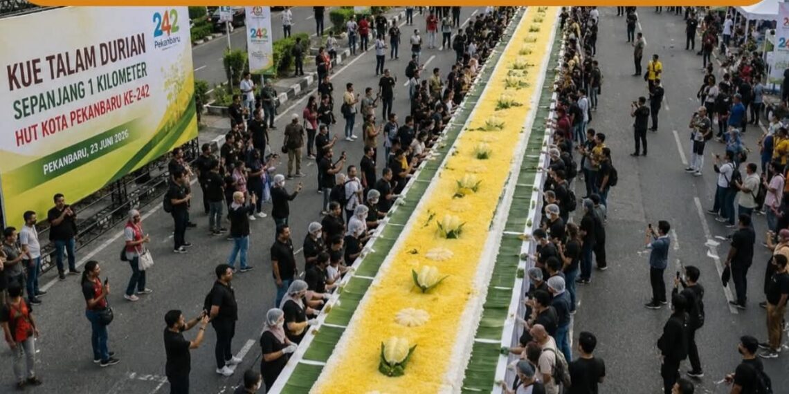 HUT Pekanbaru ke-242, Pemko Siapkan Festival Kue Talam Durian 1 Kilometer: UMKM Bersatu, Rekor MURI Menanti