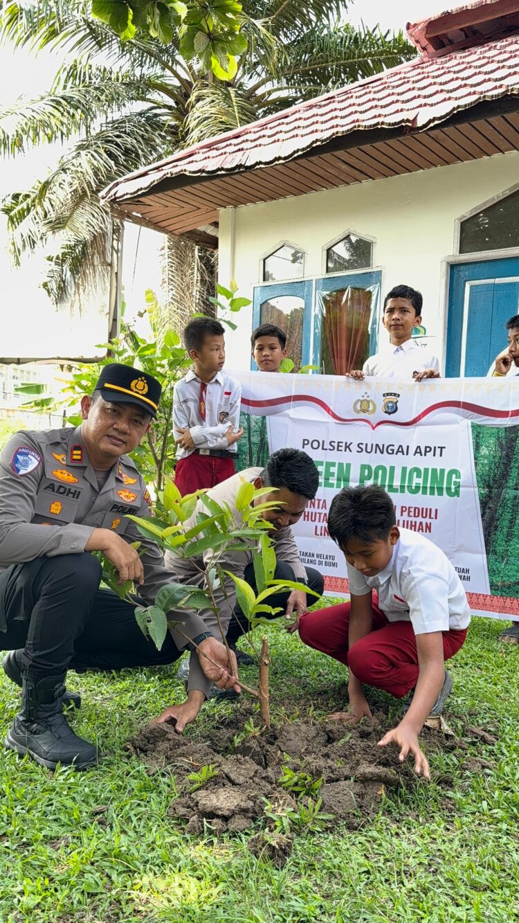 Polsek Sungai Apit Gencarkan Green Policing, Tanamkan Kepedulian Lingkungan Sejak Dini 
