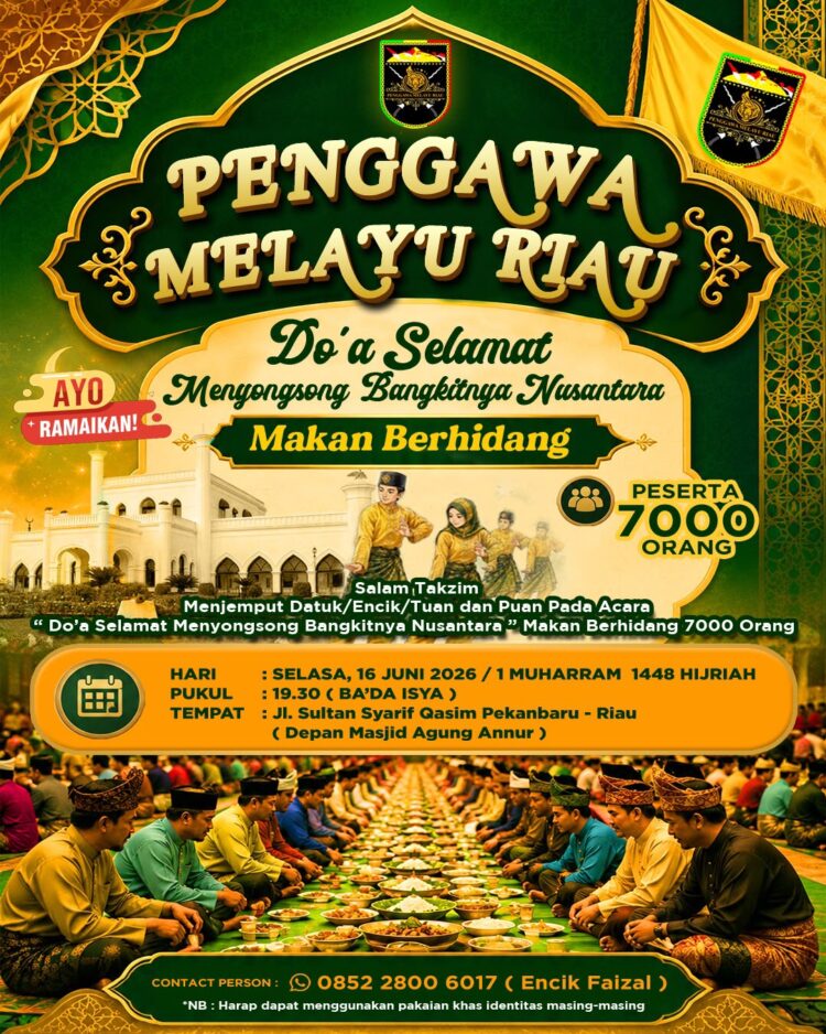 Satu Hidangan, Ribuan Hati Bersatu: Penggawa Melayu Riau Hadirkan Makan Berhidang Akbar