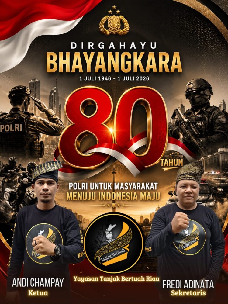 HUT Bhayangkara ke-80, Yayasan Tanjak Bertuah Riau Apresiasi Dedikasi Polri Mengawal Negeri