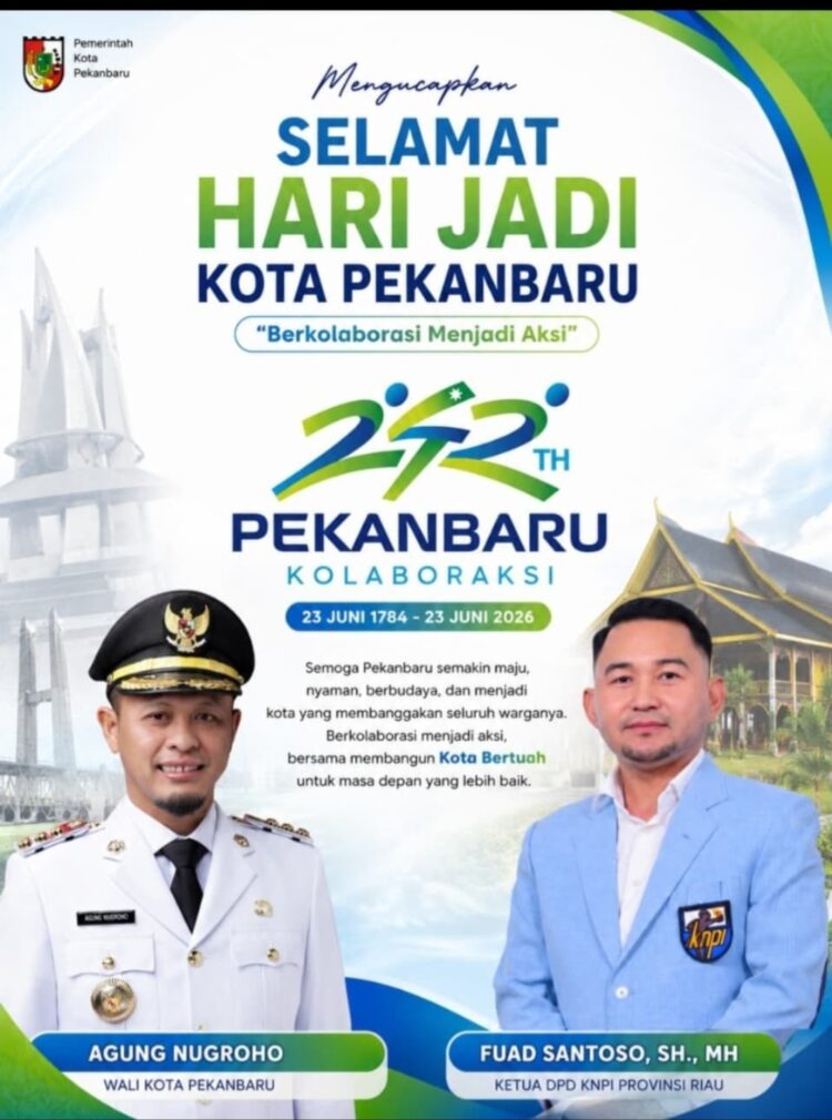 HUT ke-242 Pekanbaru, Fuad Santoso Ajak Pemuda Perkuat Persatuan dan Jadi Motor Pembangunan Kota
