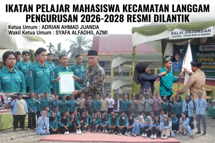 IKATAN PELAJAR MAHASISWA KECAMATAN LANGGAM PENGURUSAN 2026-2028 RESMI DILANTIK