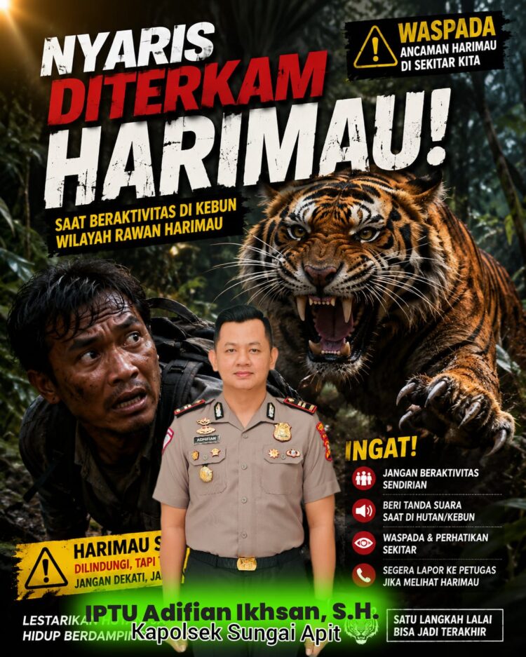 Nyaris Tewas Diterkam Harimau, Hari Harianto Dievakuasi ke RSUD Tengku Rafian Siak
