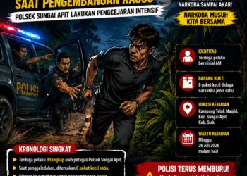 Terduga Pengedar Sabu Lolos Saat Pengembangan Kasus, Polisi Kejar Hingga ke Kebun Sawit