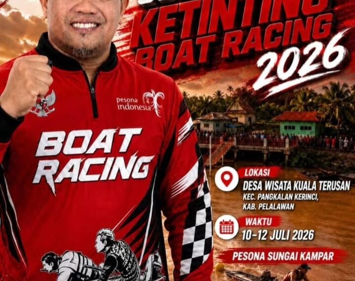 Bupati Zukri Buka Pelalawan Boat Racing 2026, Sport Tourism Sungai Kampar Siap Mendunia