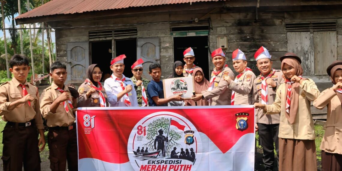 Ekspedisi Merah Putih Presisi Sambangi Teluk Lanus, Polres Siak Tegaskan Negara Hadir di Wilayah Terluar