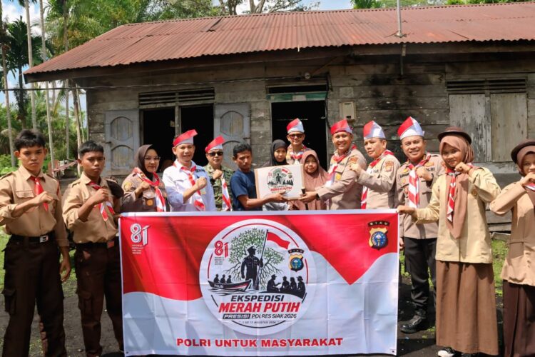 Ekspedisi Merah Putih Presisi Sambangi Teluk Lanus, Polres Siak Tegaskan Negara Hadir di Wilayah Terluar