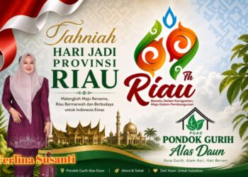 Pondok Gurih Alas Daun Ucapkan Tahniah HUT Riau ke-69: Riau Maju, Melayu Tetap Bermarwah