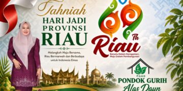 Pondok Gurih Alas Daun Ucapkan Tahniah HUT Riau ke-69: Riau Maju, Melayu Tetap Bermarwah