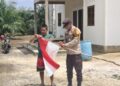 Merah Putih Berkibar di Sungai Apit, Polsek Ajak Warga Semarakkan HUT ke-81 Kemerdekaan RI
