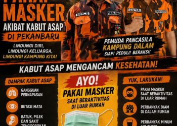 Pemuda Pancasila Kampung Dalam Ajak Warga Waspada Kabut Asap, Utamakan Kesehatan dan Gunakan Masker