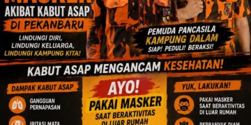 Pemuda Pancasila Kampung Dalam Ajak Warga Waspada Kabut Asap, Utamakan Kesehatan dan Gunakan Masker