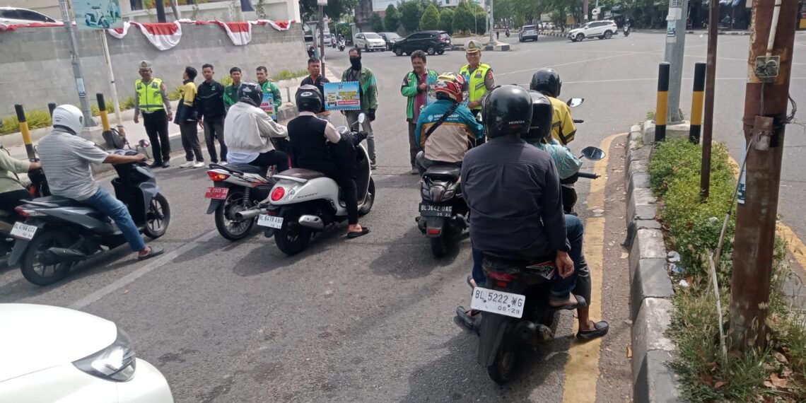 Ojol Jadi Pelopor Keselamatan, Ditlantas Polda Aceh Serukan Disiplin di Jalan Raya
