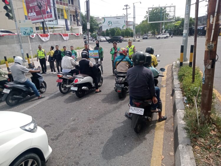 Ojol Jadi Pelopor Keselamatan, Ditlantas Polda Aceh Serukan Disiplin di Jalan Raya