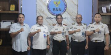 Perkuat Sinergi, Kalapas Kelas IIA Pekanbaru Jalin Koordinasi dengan BNN dan Pengadilan Negeri