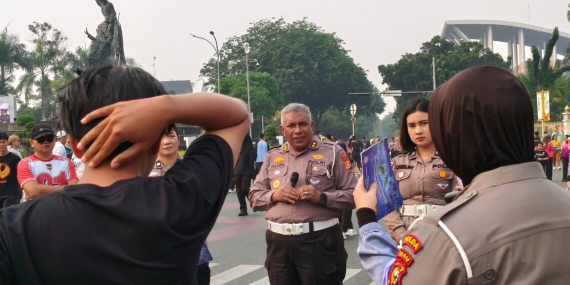 Car Free Day Pekanbaru Jadi Ruang Edukasi, Polantas Karib Kampanyekan Keselamatan dan Green Policing