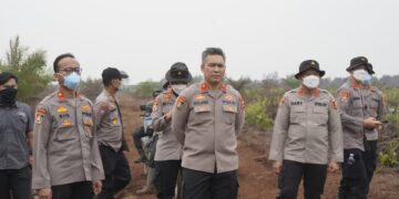 Sespimmen Polri dan Pemkab Inhu Turun Langsung, Karhutla di Seberida Ditangani dengan Teknologi Drone