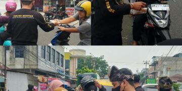 Ratusan Paket Makanan dan Masker Dibagikan, Tanjak Bertuah Riau Kembali “Bertingkah”