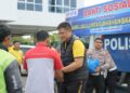 Polantas Karib Polda Aceh Rangkul Ojol, Bagikan 200 Paket Sembako di HUT Lalu Lintas Bhayangkara ke-71