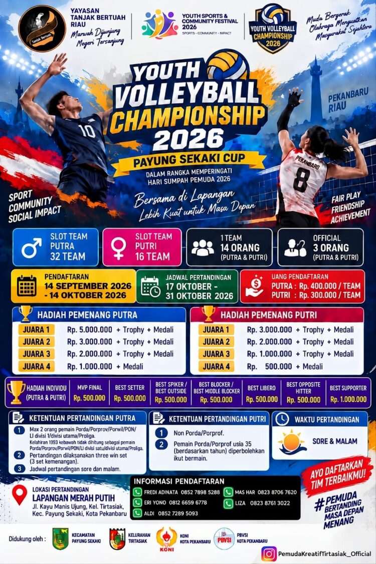 Tanjak Bertuah Riau Nyalakan Semangat Sumpah Pemuda Lewat Payung Sekaki Cup 2026
