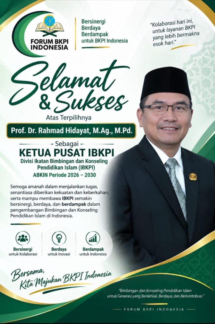 Prof. Dr. Rahmad Hidayat Terpilih Pimpin Pusat IBKPI ABKIN Periode 2026–2030