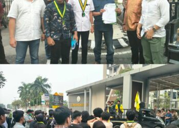 SEMMI Riau Gelar Aksi di Depan Kejati Riau, Desak Dugaan Penyimpangan APBKeP Balam Jaya Diusut Tuntas