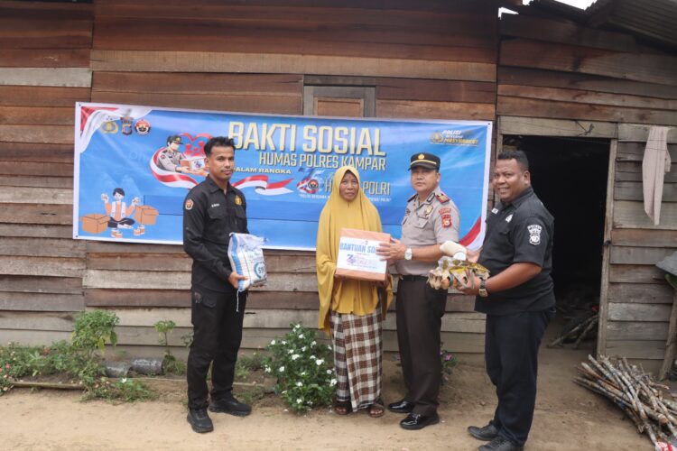 Bukan Sekadar Seremoni, Humas Polres Kampar Rayakan HUT ke-75 dengan Aksi Sosial