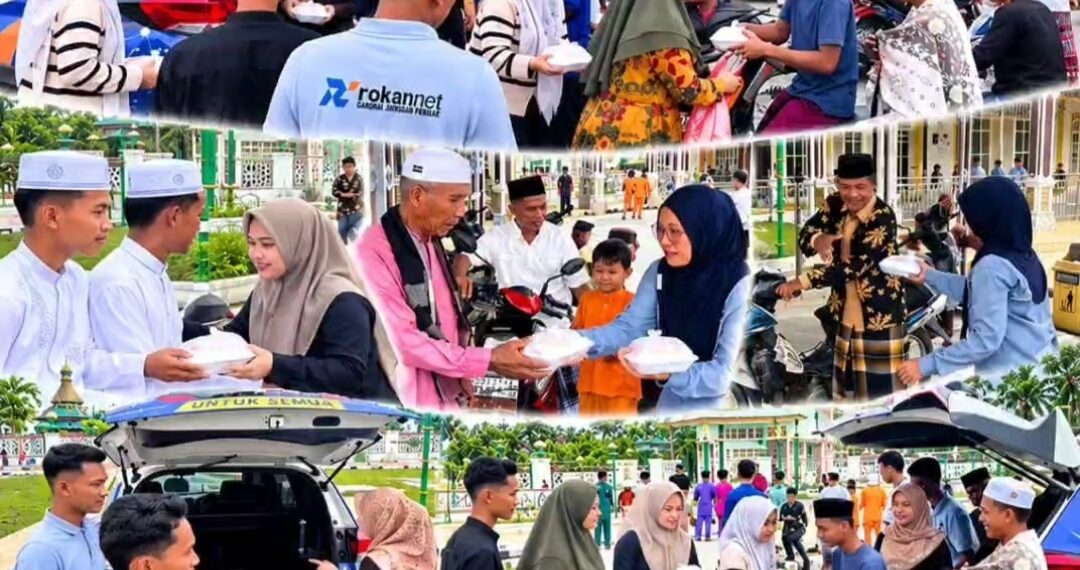 Jumat Berkah Rokan Net, Tebarkan Kepedulian dan Pererat Silaturahmi di Masjid Raya Sintong
